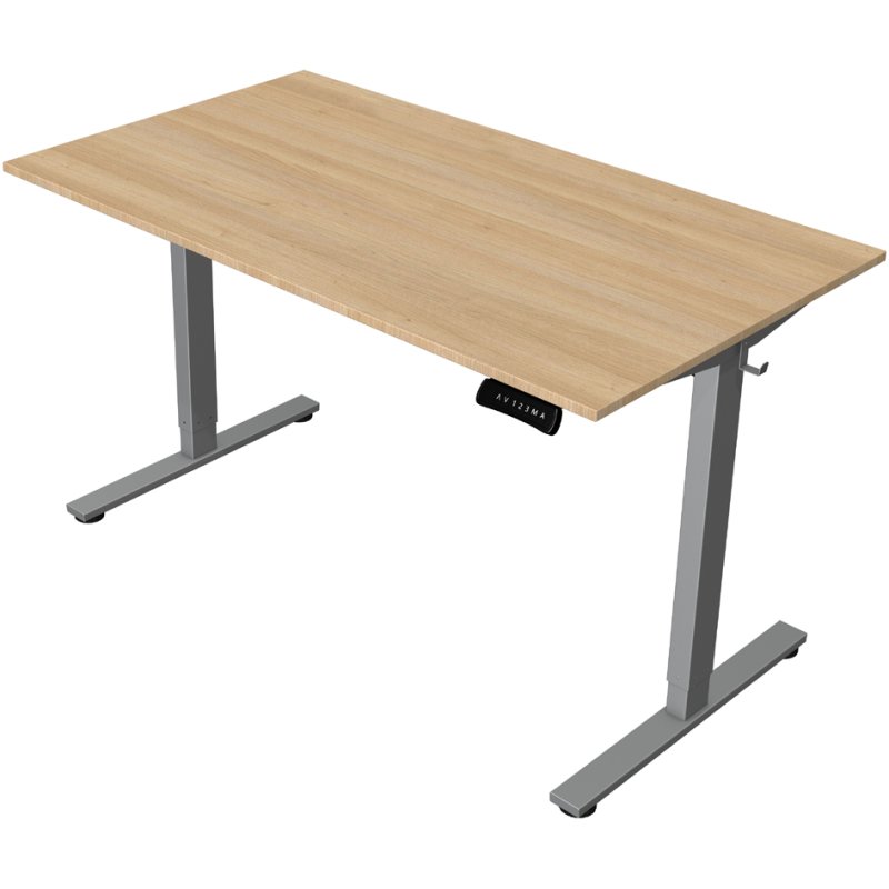 kerkmann Bureau assis-debout Move New Base, réglable électriquement, érable, 1000 x 600 x 740-1200 mm