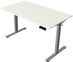 kerkmann Zit-sta bureau Move New Base, eiken licht, 1200x800 mm, elektrisch in hoogte verstelbaar, T-onderstel zilver