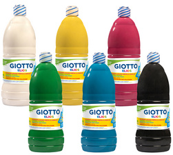 GIOTTO Gouacheverf ELIOS, 6 stuks, gekleurd gesorteerd, 1.000 ml