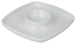 metaltex egg cup, white, 3 pieces