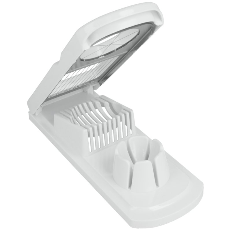 metaltex Universal E egg slicer, stainless steel, white