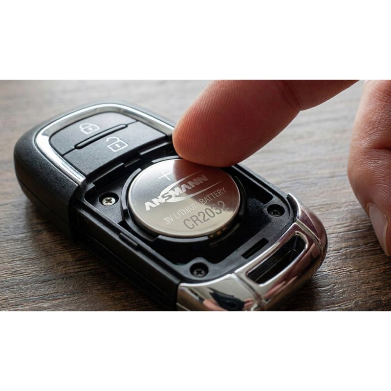 ANSMANN CR2025 lithium button cell, 3.0 Volt, car key