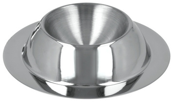 metaltex egg cup, stainless steel, silver, diameter 83 mm