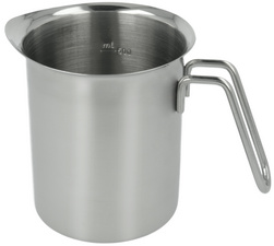 metaltex milk jug, stainless steel, 0.7 litre, silver