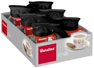 metaltex Milk pot à lait, noir, 160 ml, 6 pièces