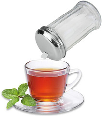 metaltex Dosito glass milk jug, silver, 300 ml, 6 pieces
