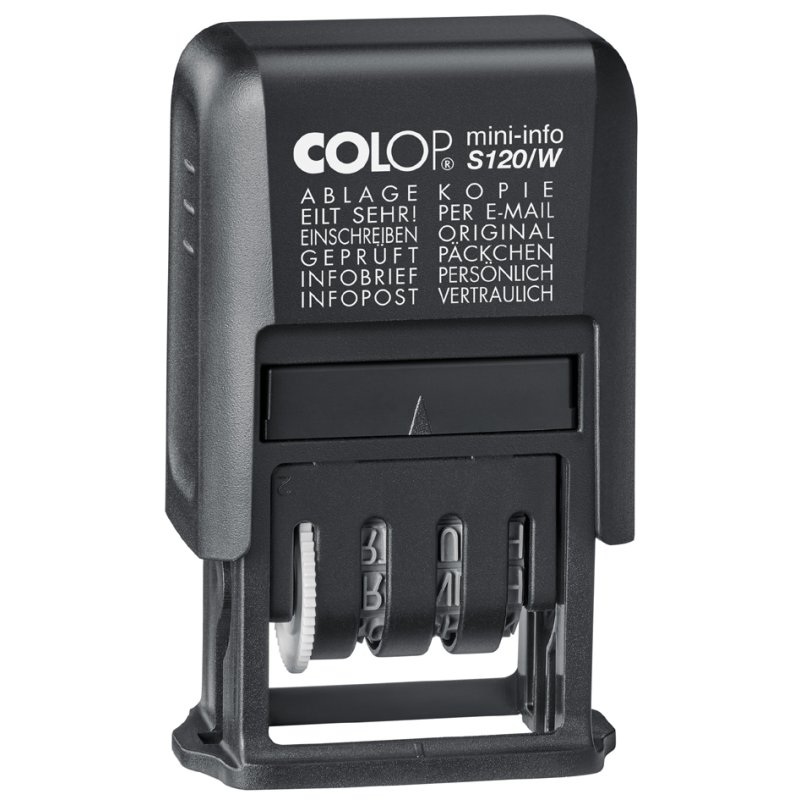 COLOP Mini-Folio S 1 word stamp, black, 20x4 mm