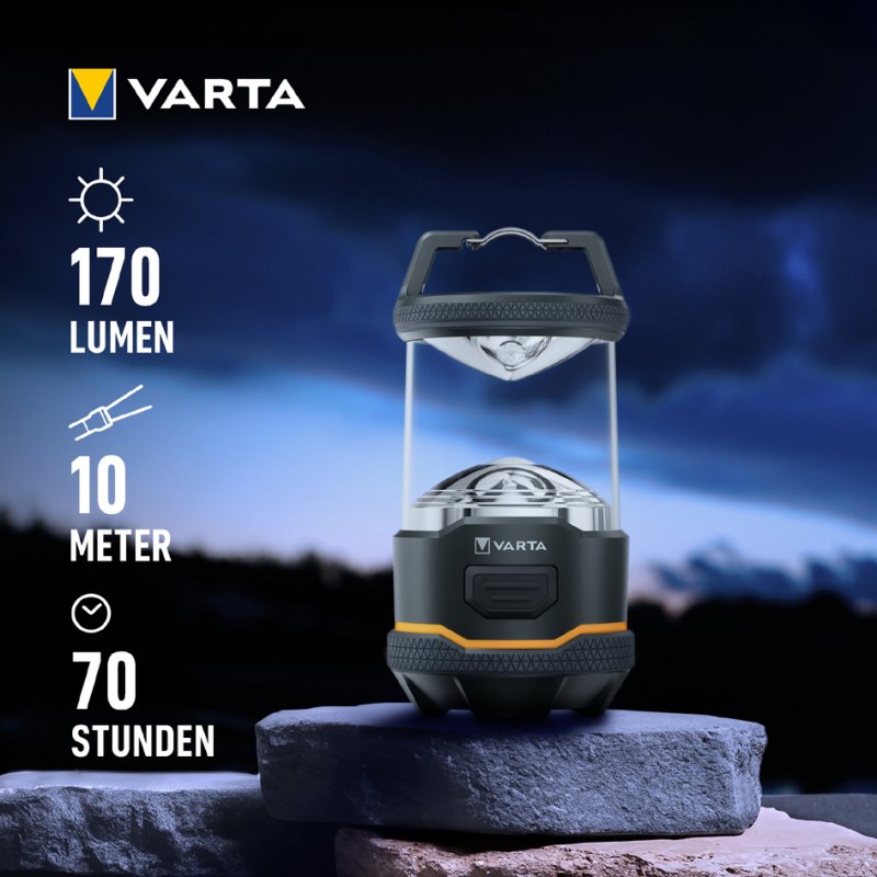 VARTA Outdoor-lantaarn L10, USB-C oplaadbaar, anthraciet