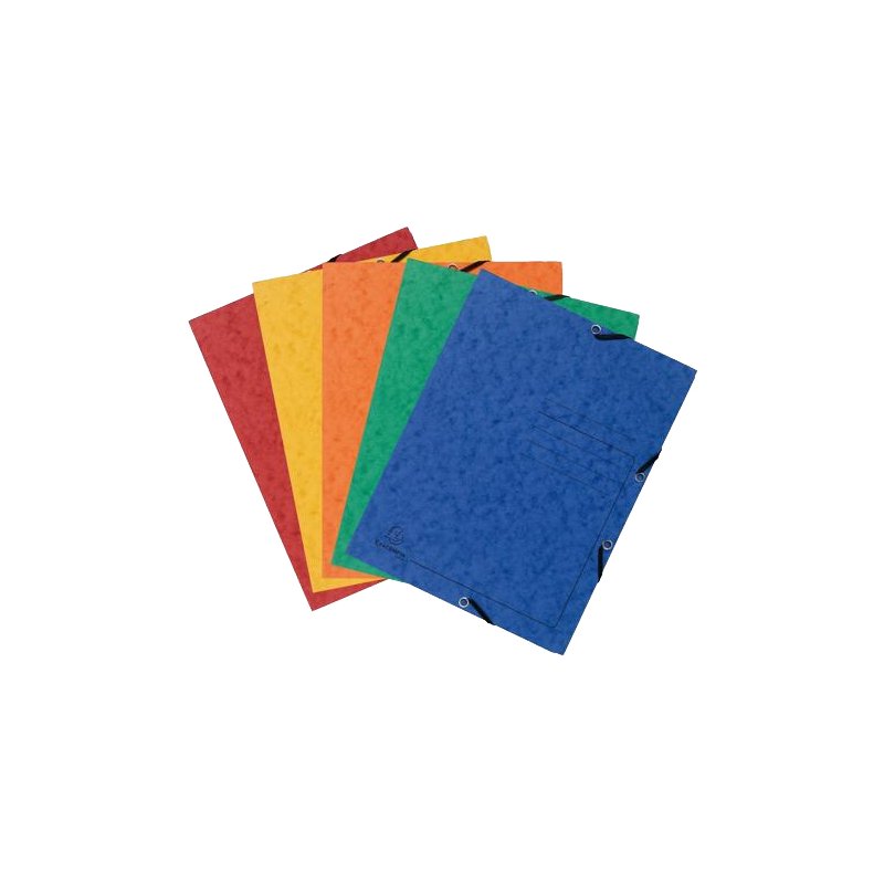 EXACOMPTA corner folder A4, cardboard, assorted colours, 10 pieces