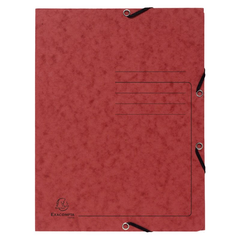 EXACOMPTA elastic folder A4, cardboard 355 g/m², turquoise, 3 flaps