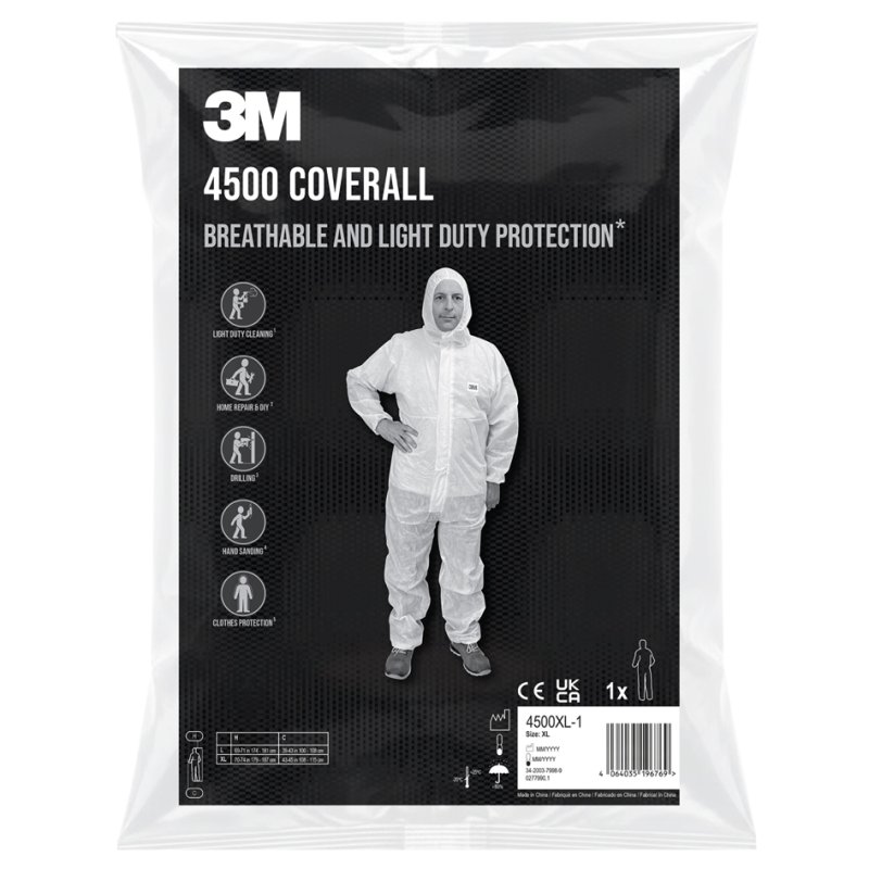 3M combinaison de protection 4500, taille L, blanc