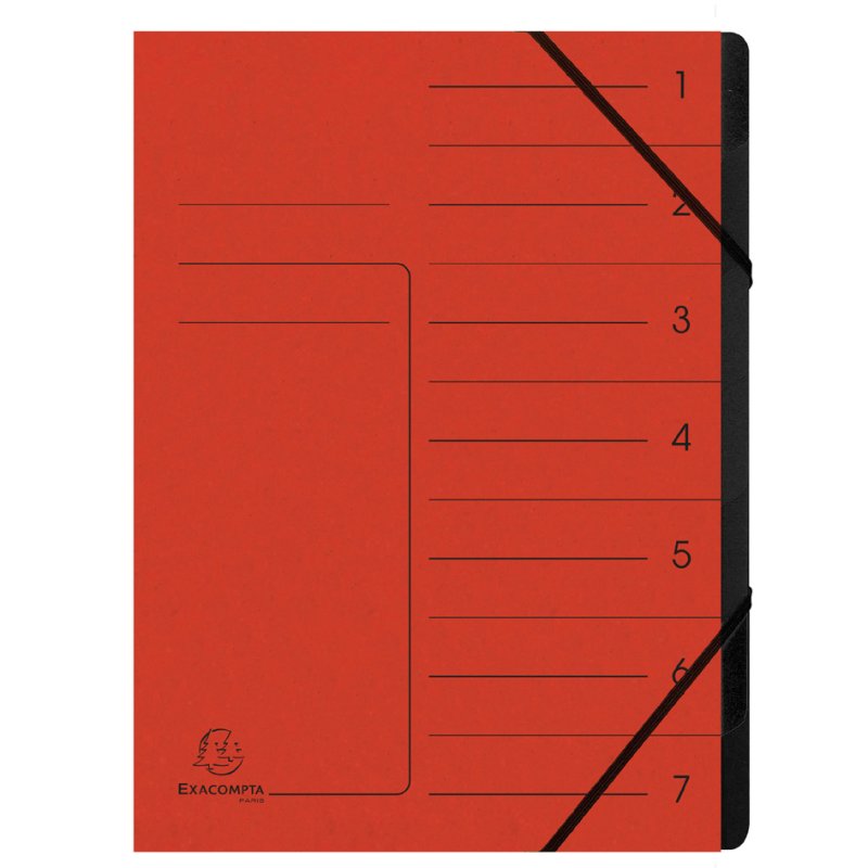 EXACOMPTA lever arch file A4, 355 g/m² board, blue, 12 compartments
