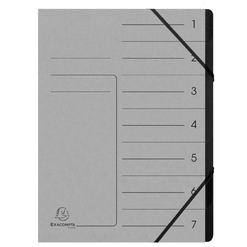 EXACOMPTA lever arch file A4, 355 g/m² board, blue, 12 compartments