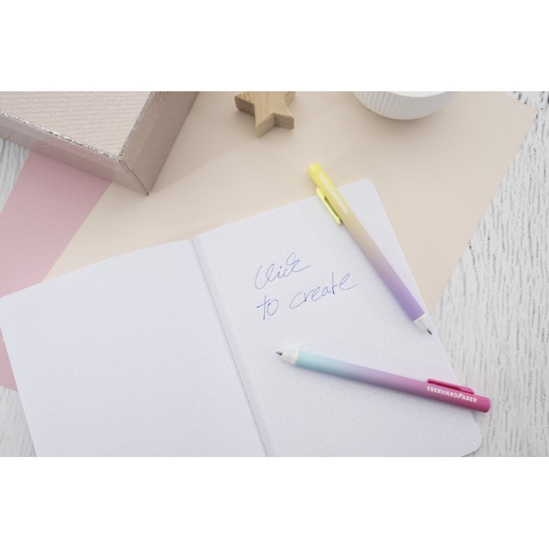 EBERHARD FABER Stylo gel Click It! GenTrend, rechargeable, bleu, 0,7 mm