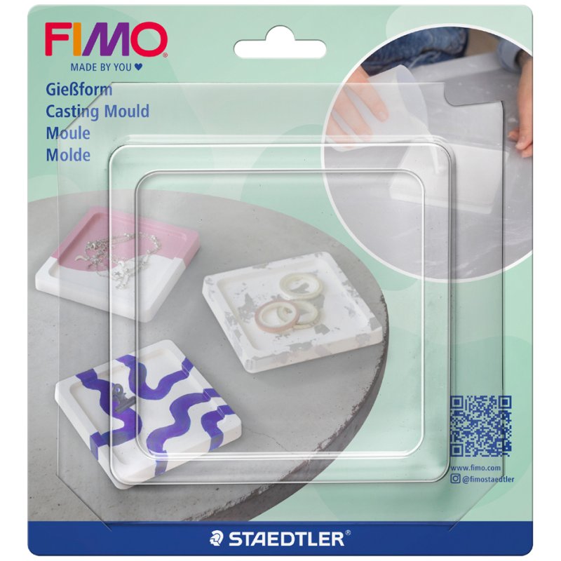 FIMO mould tray, square, 120×120×15 mm
