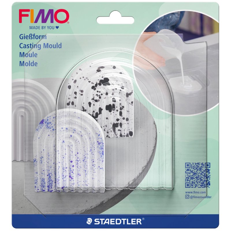 FIMO mould rainbow, transparent, reusable