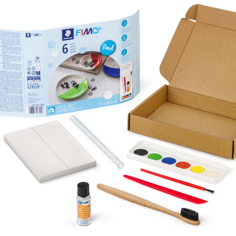 FIMO air modelleermassa-set schalen, luchtdrogend, 250 g wit