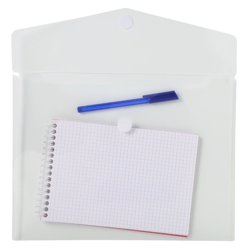EXACOMPTA documenttassen, DIN A4, PP, blauw-transparant, 5 stuks