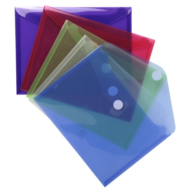 EXACOMPTA documenttassen, gesorteerde kleuren, A5, PP 0,20 mm