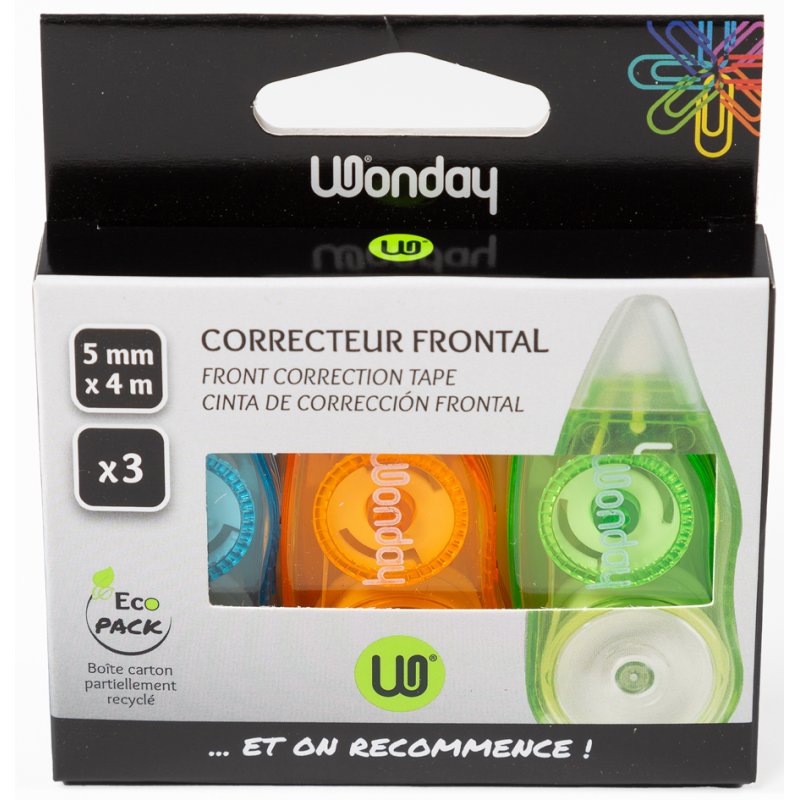 Wonday mini correction roller, 5 mm × 4 m, 3 pieces