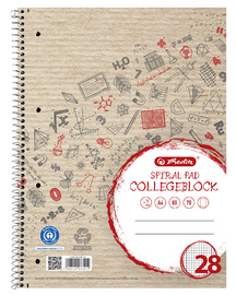 Landré schrift Recycling A4, geruit, spiraal, 80 vel