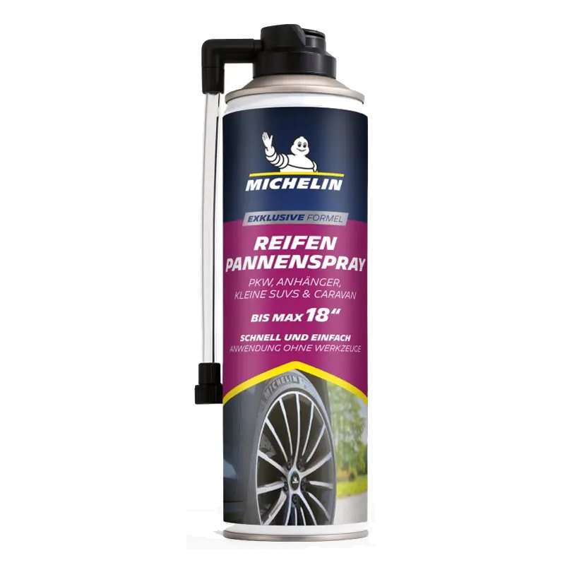 MICHELIN Spray d'aide crevaison pneu, 500 ml, jusqu'à 18 pouces