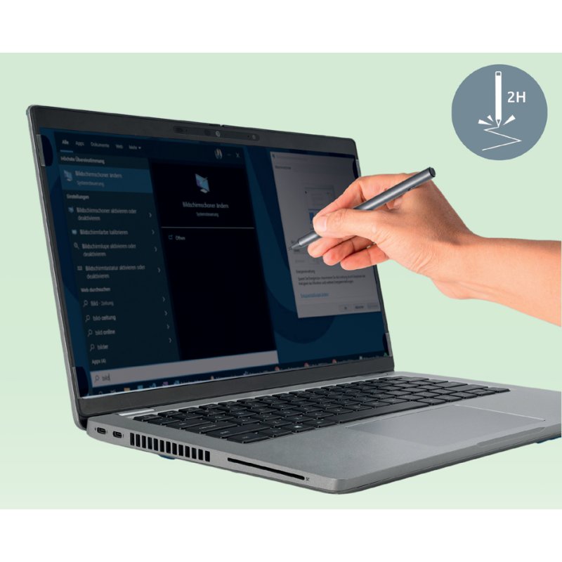 LEITZ Privacy Filter 14 inch 16:9, black, blue light filter, anti-reflective coating