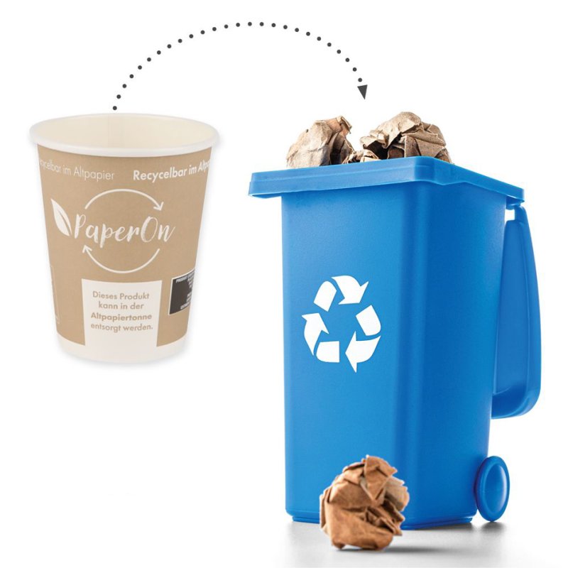 NATURE Star PaperOn coffee cup, brown, 80 mm, 50 pieces