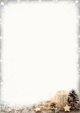 sigel kerstmotief-papier Beige Christmas Candle, A4, 90 g/m², 25 vel