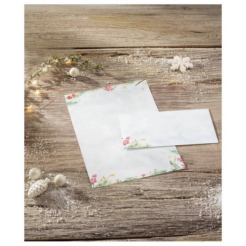 sigel papier motif Noël Christmas Magic Watercolor, A4, 90 g/m², 25 feuilles