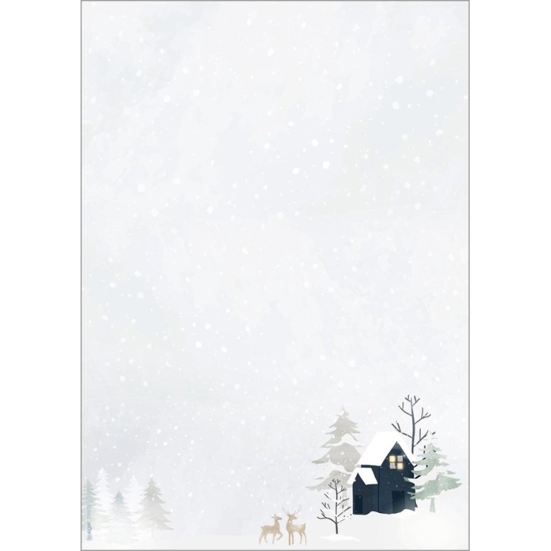 sigel papier motif Noël Knus Kerst Aquarel, A4, 90 g/m², 25 feuilles