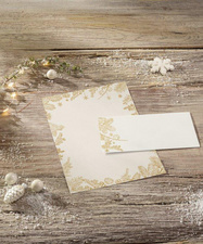 sigel envelop Gouden Kerst, DIN lang, 110×220 mm, 50 stuks
