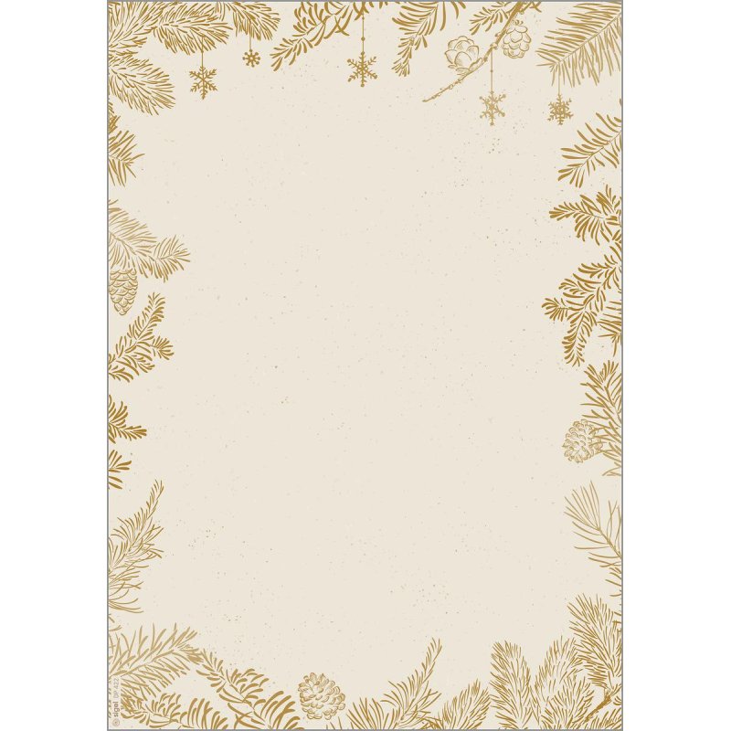 Sigel enveloppe Noël Doré, DIN long, 110×220 mm, 50 pièces
