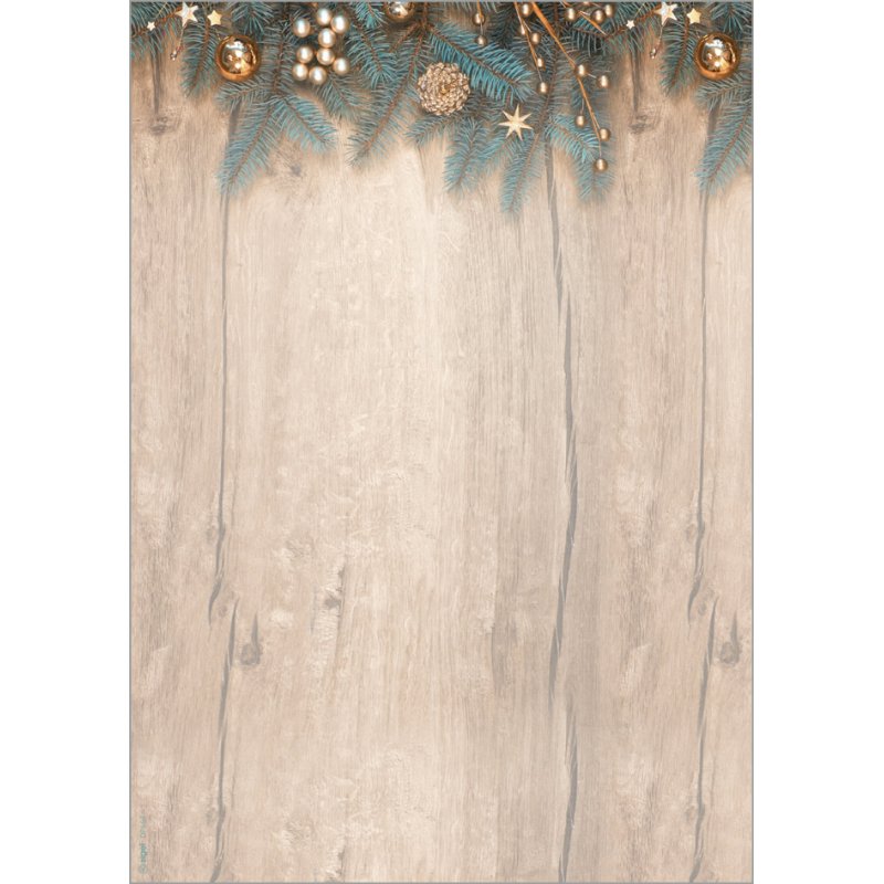Sigel enveloppe de Noël Golden Greens, DIN long, 25 pièces