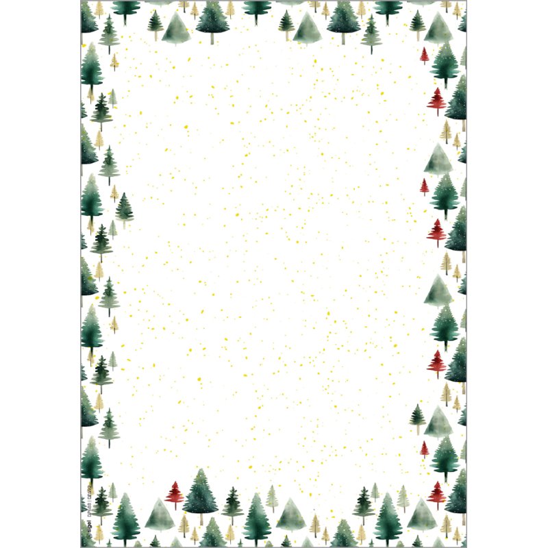sigel Papier motif Noël Little Pines, A4, 100 feuilles