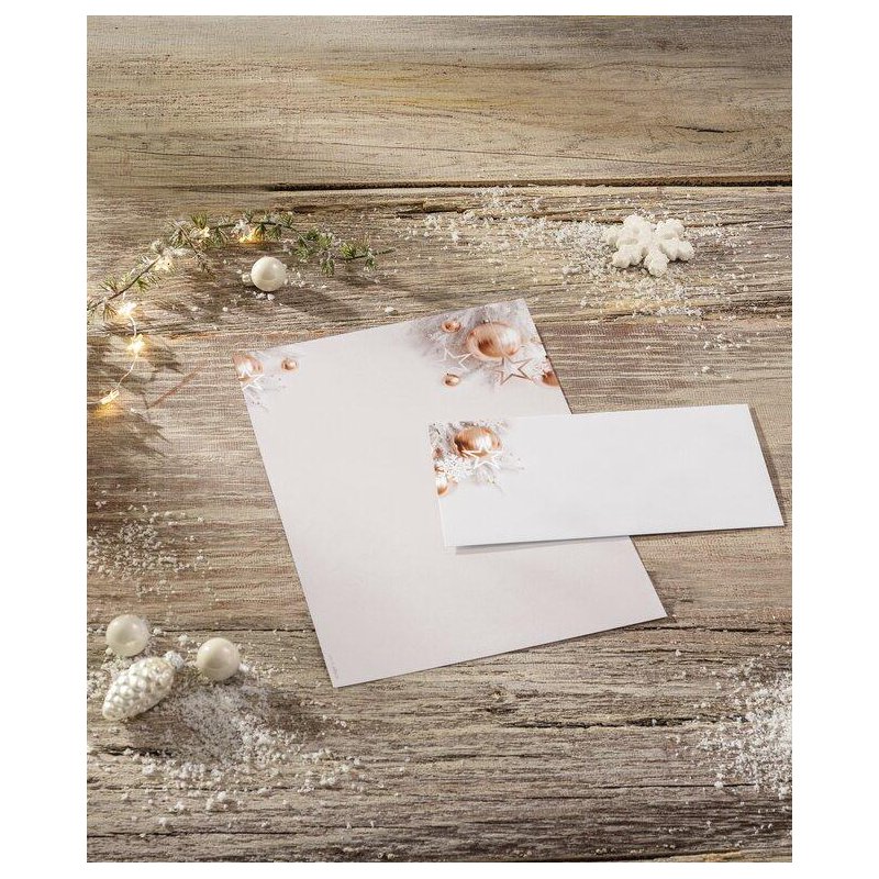 Sigel enveloppes de Noël Christmas en or rose, DIN long, or rose, 50 pièces