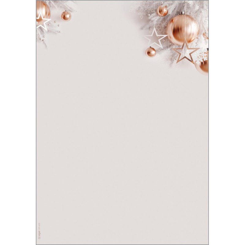 Sigel enveloppes de Noël Christmas en or rose, DIN long, or rose, 50 pièces