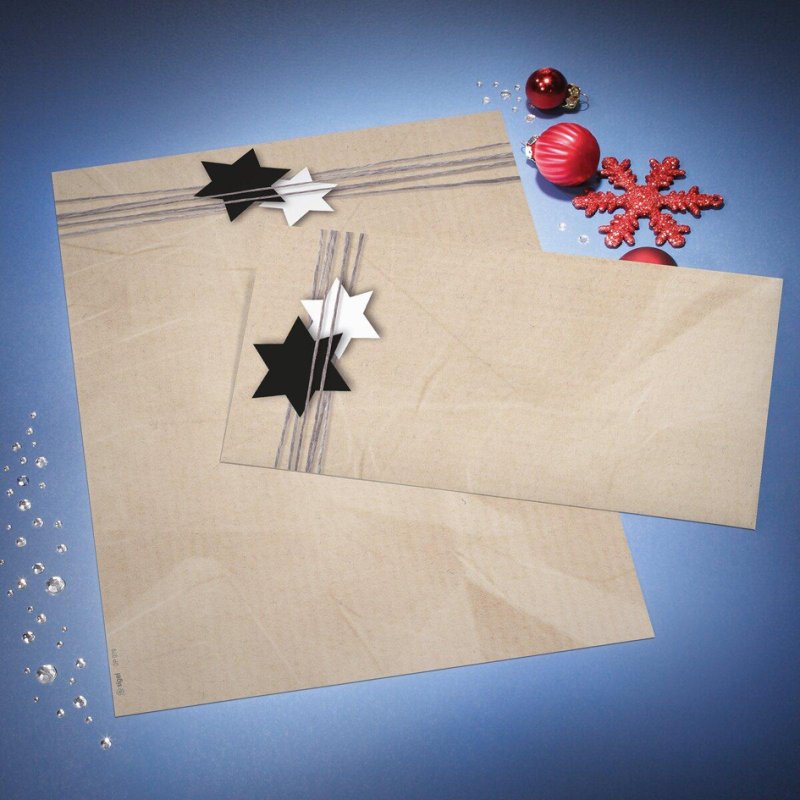 sigel enveloppe Noël Christmas Wrapping, DIN long, 90 g/m², 50 pièces