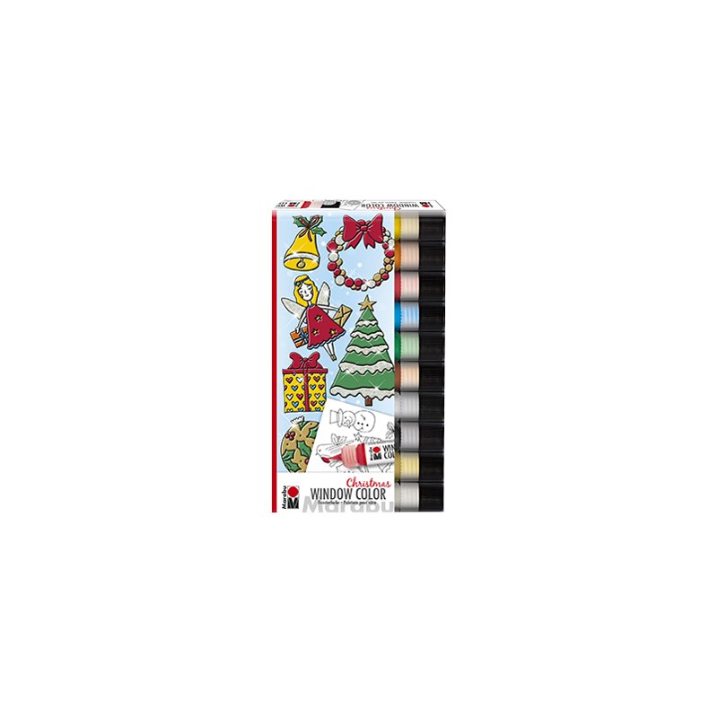 Marabu Window Color Christmas set, 10 x 25 ml, 10 colours