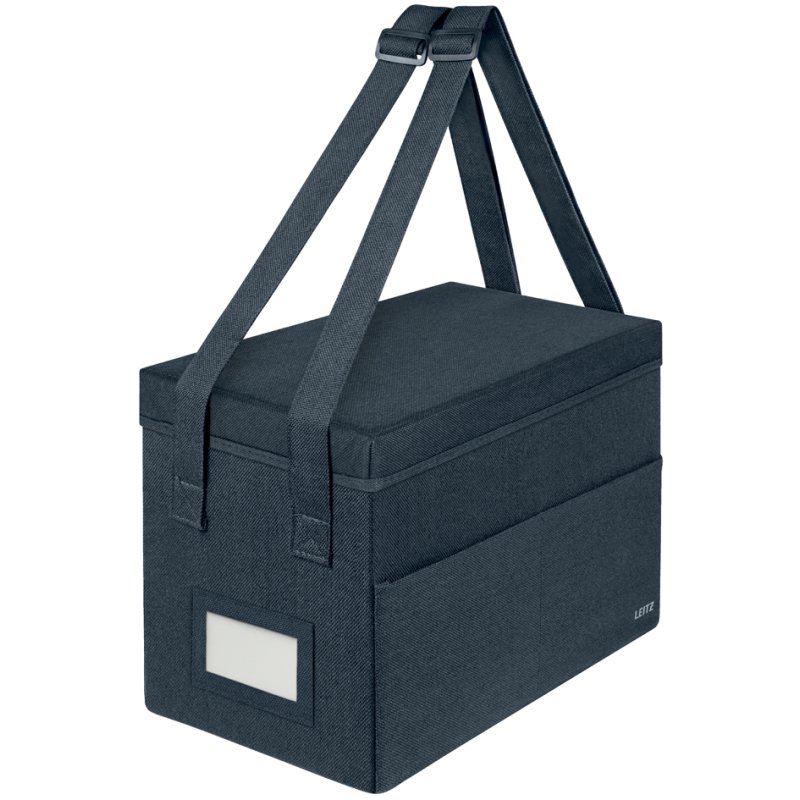 LEITZ Desk Sharing storage bag, velvet grey, foldable, 8 kg load capacity