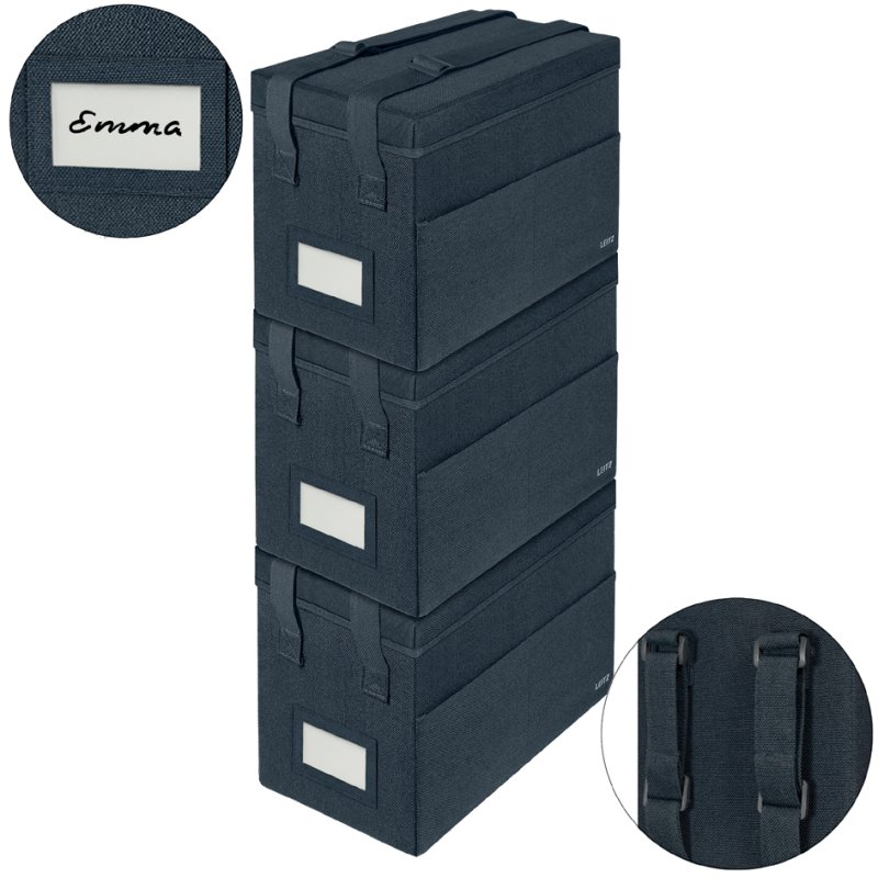 LEITZ Desk Sharing storage bag, velvet grey, foldable, 8 kg load capacity