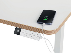 LEITZ Ergo sit-stand desk, electric, 1200×700 mm, white