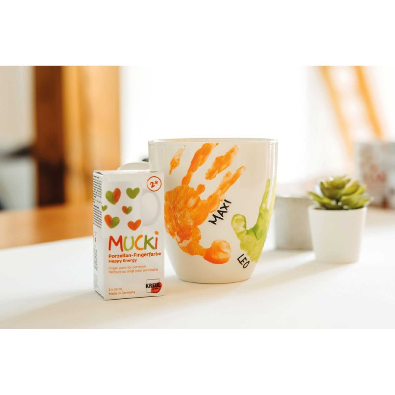KREUL MUCKI porcelain paint, Happy Energy set, 2x50ml