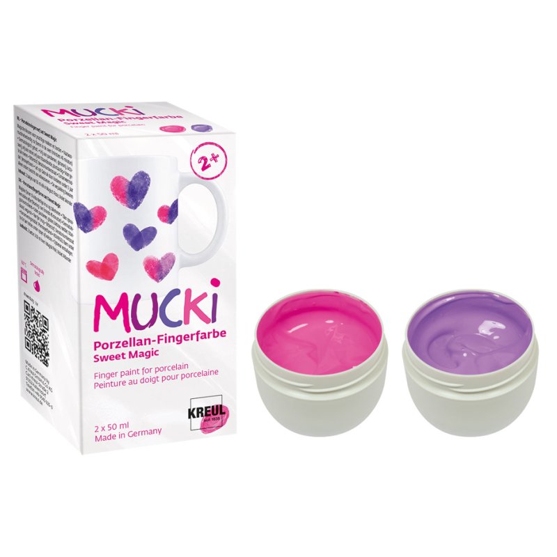 KREUL MUCKI porcelain paint, Sweet Magic set, 2 x 50 ml
