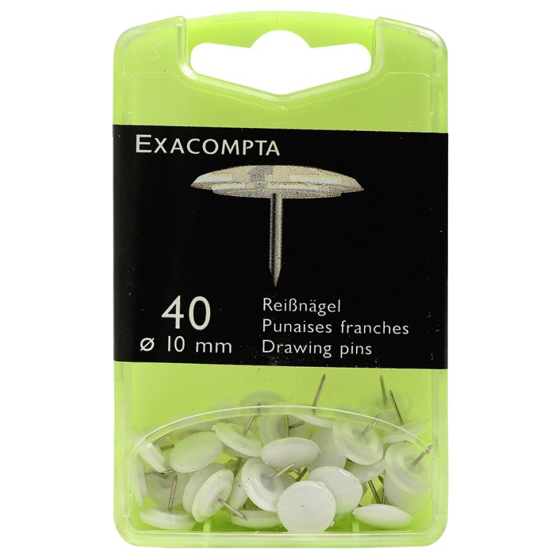 EXACOMPTA punaises wit, 10 mm, 40 stuks