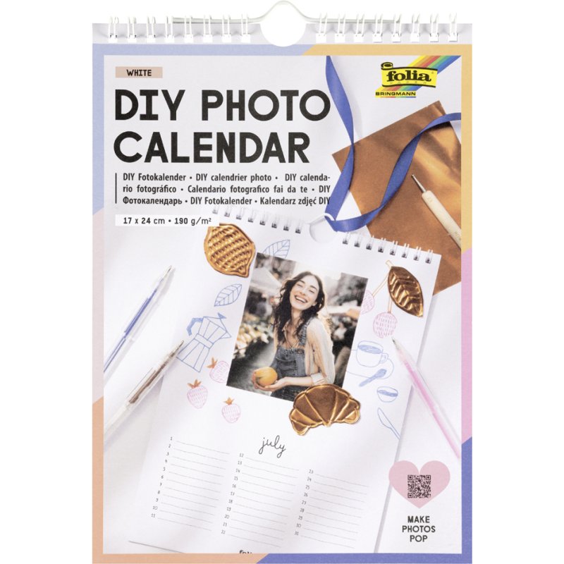 folia DIY Fotokalender, 170×240 mm, kraft