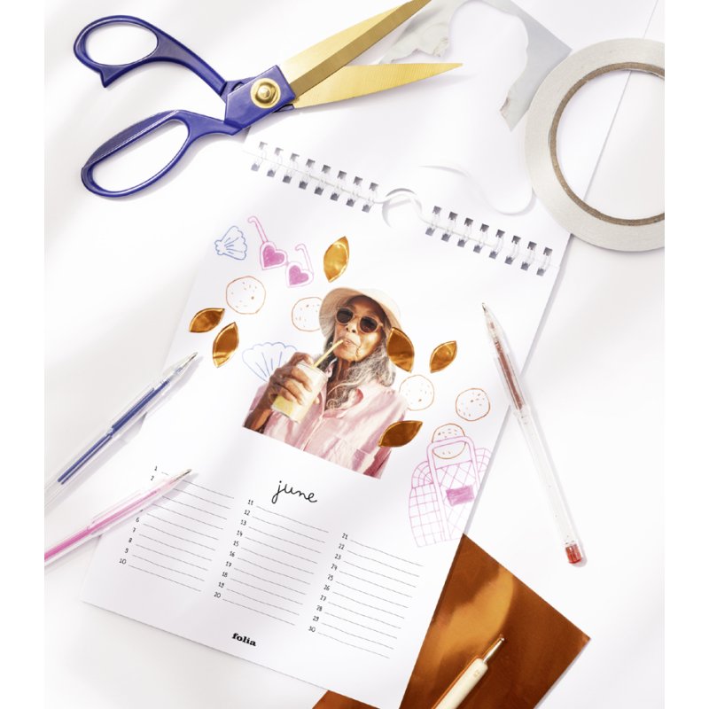 folia DIY Fotokalender, 170×240 mm, kraft