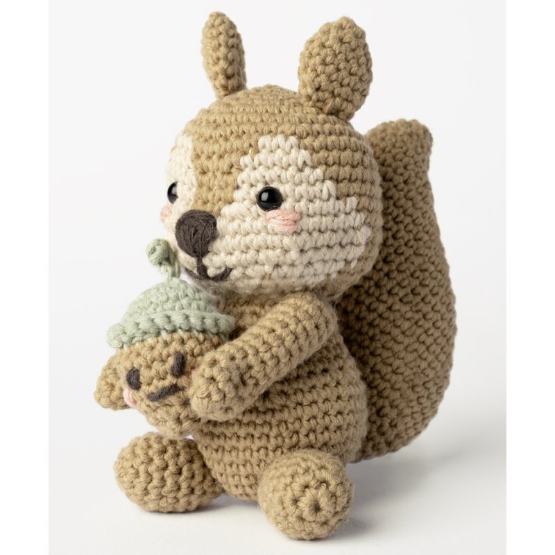 folia Mini-haakelset SQUIRREL, gesorteerde kleuren, inclusief toebehoren