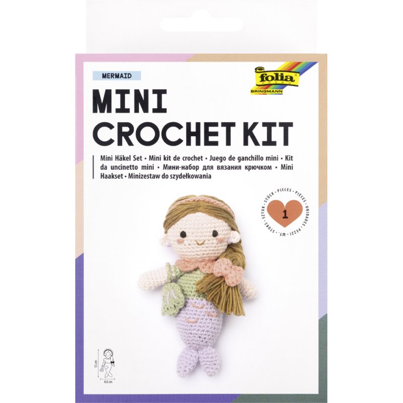 folia Mini haakset MERMAID, gesorteerde kleuren, volledige set