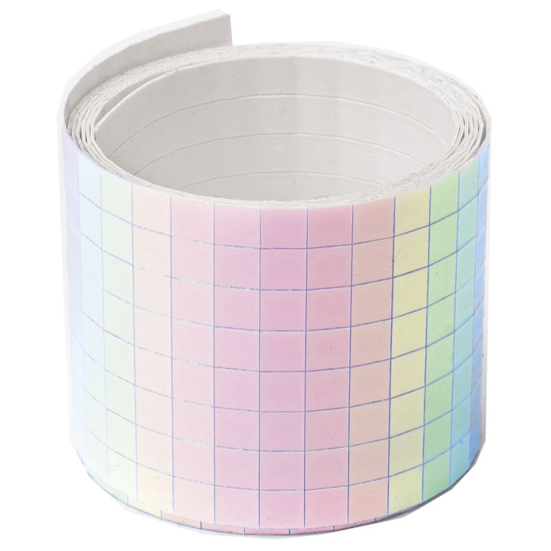 folia Mirror stones self-adhesive, 5 x 5 mm, iridescent, 2 rolls